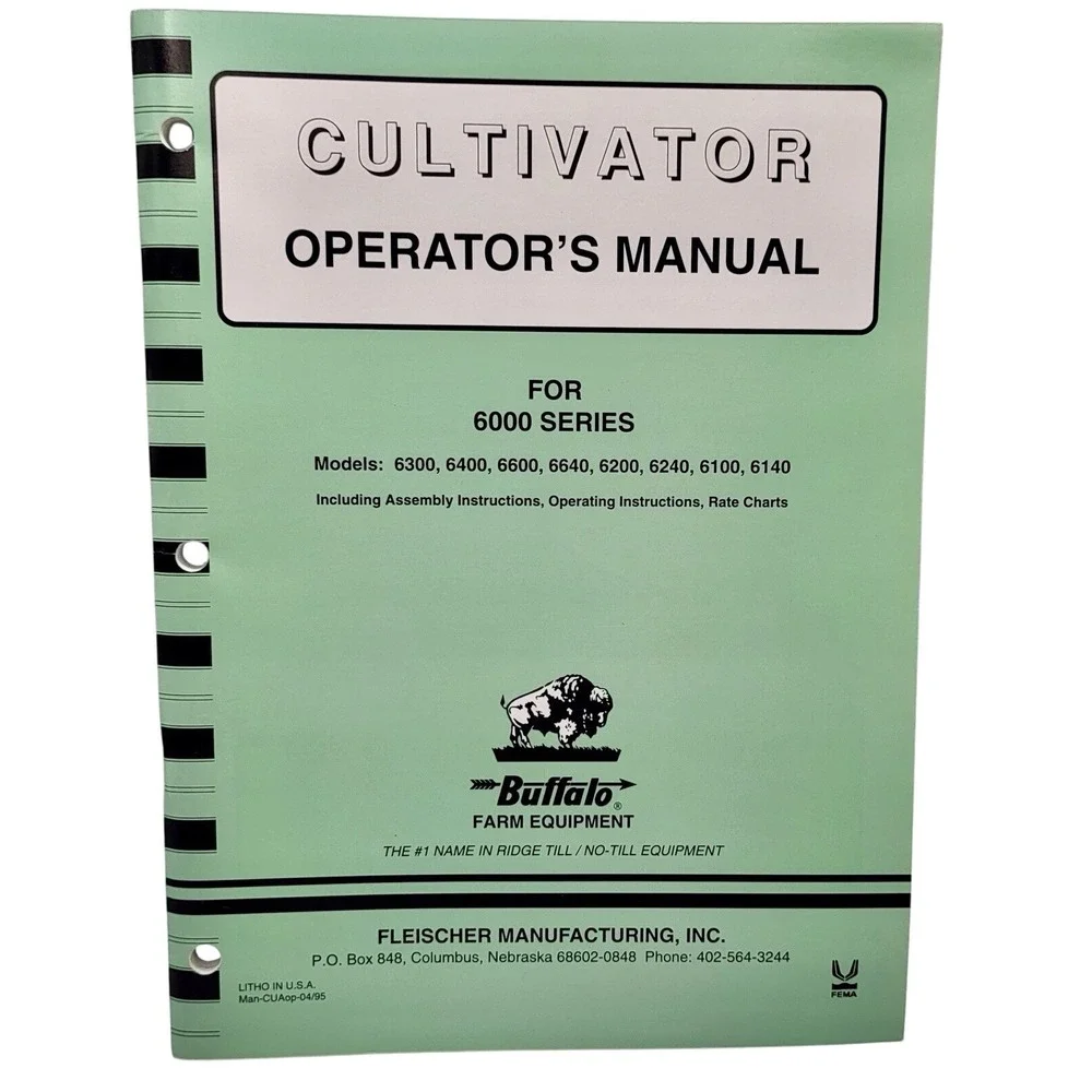 Buffalo,‎ Fleischer Manufacturing 6000 Series Cultivator Operators Manual